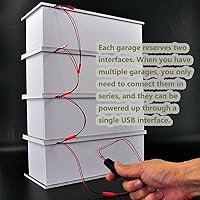 Vista 5 de Hot Diecast Wheels Display Case - 164 Scale Die-cast Model Car Display Case with LED Light and Acrylic Cover, Hot Diecast Wheels Parking Garage