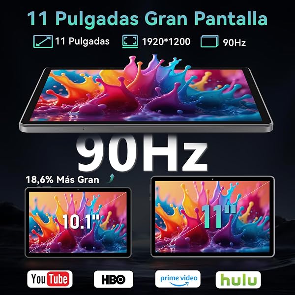 Tablet 11 Pulgadas en Gemini AI, Tableta Android 16 en Funda, Teclado & Ratón, Octa-Core, 24 GB RAM + 256 GB ROM + 2 TB TF, 1920x1200 Pantalla HD, 90 Hz, Cámara Doble 8MP + 13MP, 8000 mAh (Gris) - 5