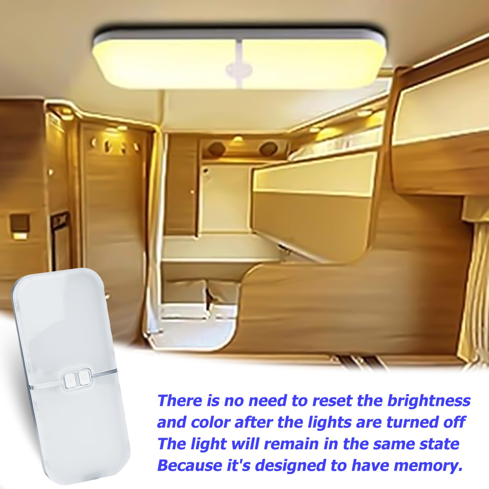 12-24 V RV Lámparas autocaravana, 3 colores de temperatura regulable, lámparas LED para autocaravanas con interruptor de almacenamiento, lámpara LED de techo para autocaravana, techo, iluminación para