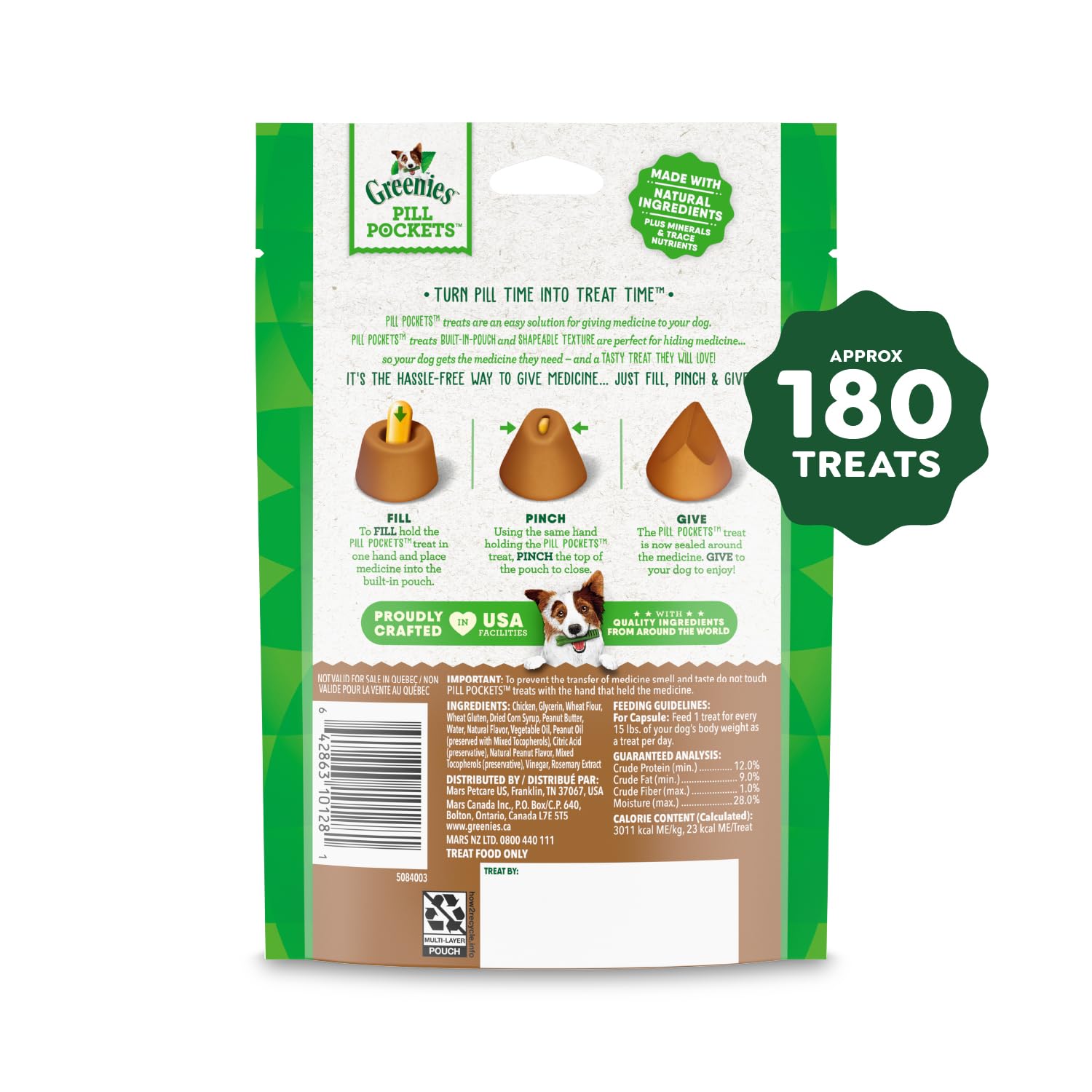 Greenies Pill Pockets mit echten Peanut Butter Leckerlis für Hunde – Ansicht 2