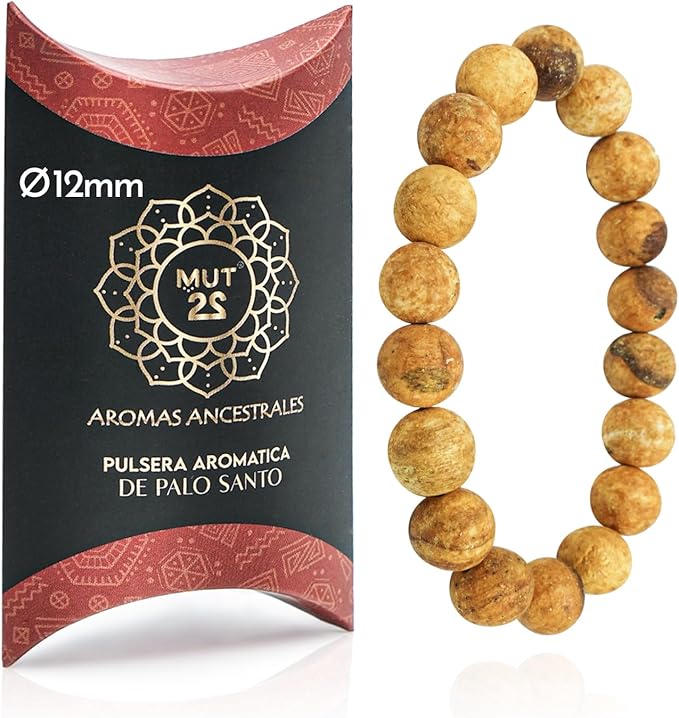 Pulsera de Palo Santo con Propiedades de Aromaterapia y Protección