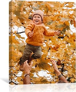 Custom Framed Canvas Prints With Your Photos - Personalized Picture To Canvas Wall Art - Floating Frames Available (6" Wx8 H)
