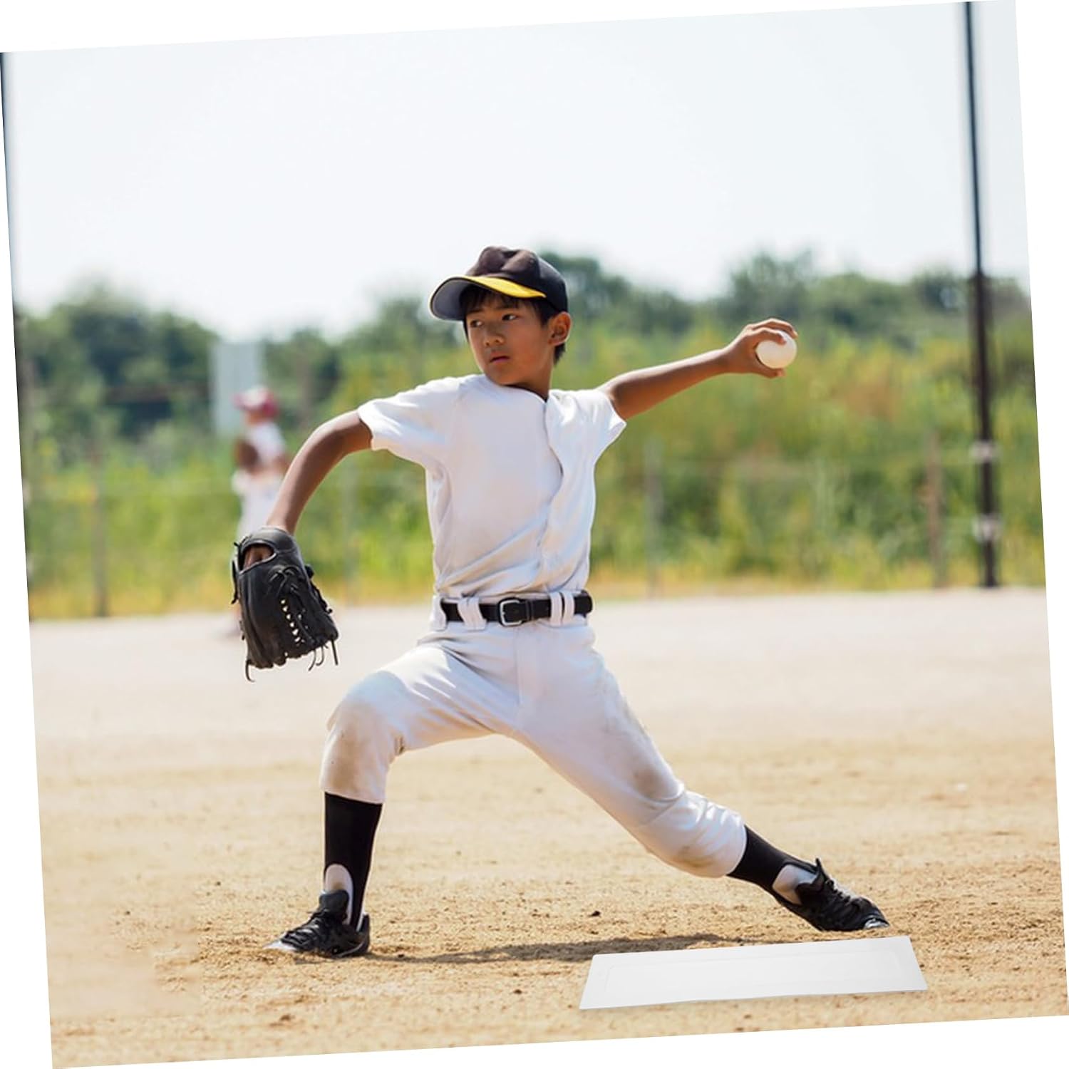 Milisten Baseball Training Landmark Utensil Baseballs Carpet Area Rugs Baseball Court Markers Pitcher Educational Marker Baseball Training Markers Rug Markers White Tpe Mat Portable, 2801W212YHV2F