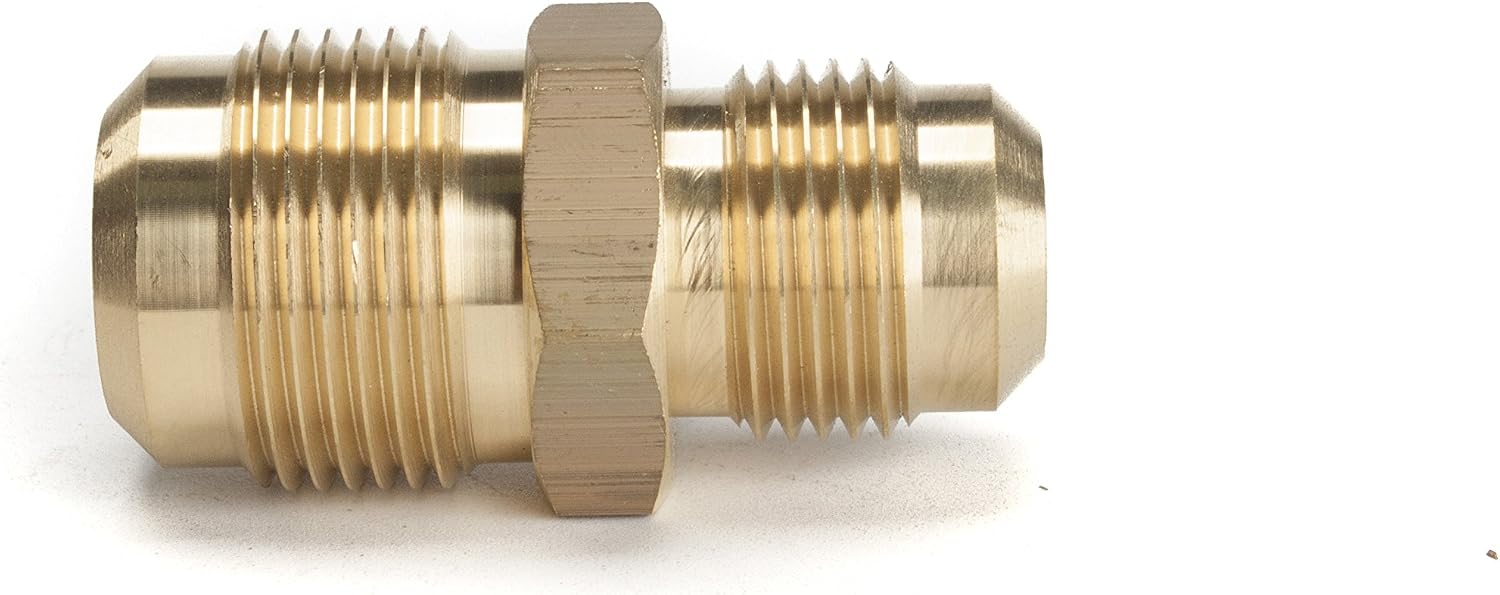 LTWFITTING Brass 3/4" OD x 5/8" OD Flare Reducing Union,Brass Flare Tube Fitting(Pack of 5)