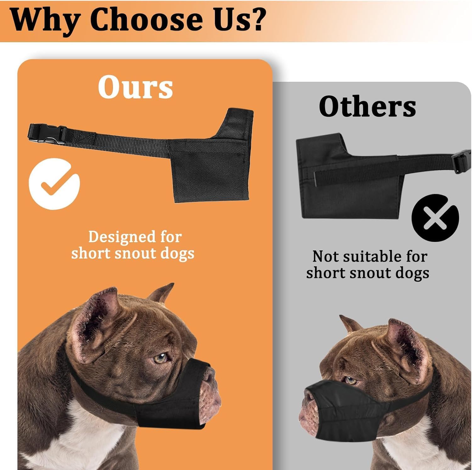 Basket Muzzle(BK-L) & Fabric Muzzle(XXXL) Set for Pitbull Rottweiler Anti Fighting Chewing