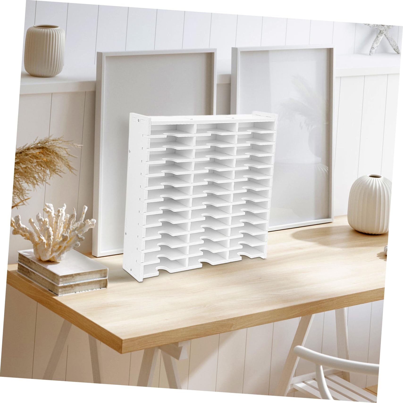 OUNONA Custodia Portatile per CD e Dvd in Pvc Bianco Protezione Antiurto e Design Multi-griglia come Regalo e Organizer Efficiente per Dischi