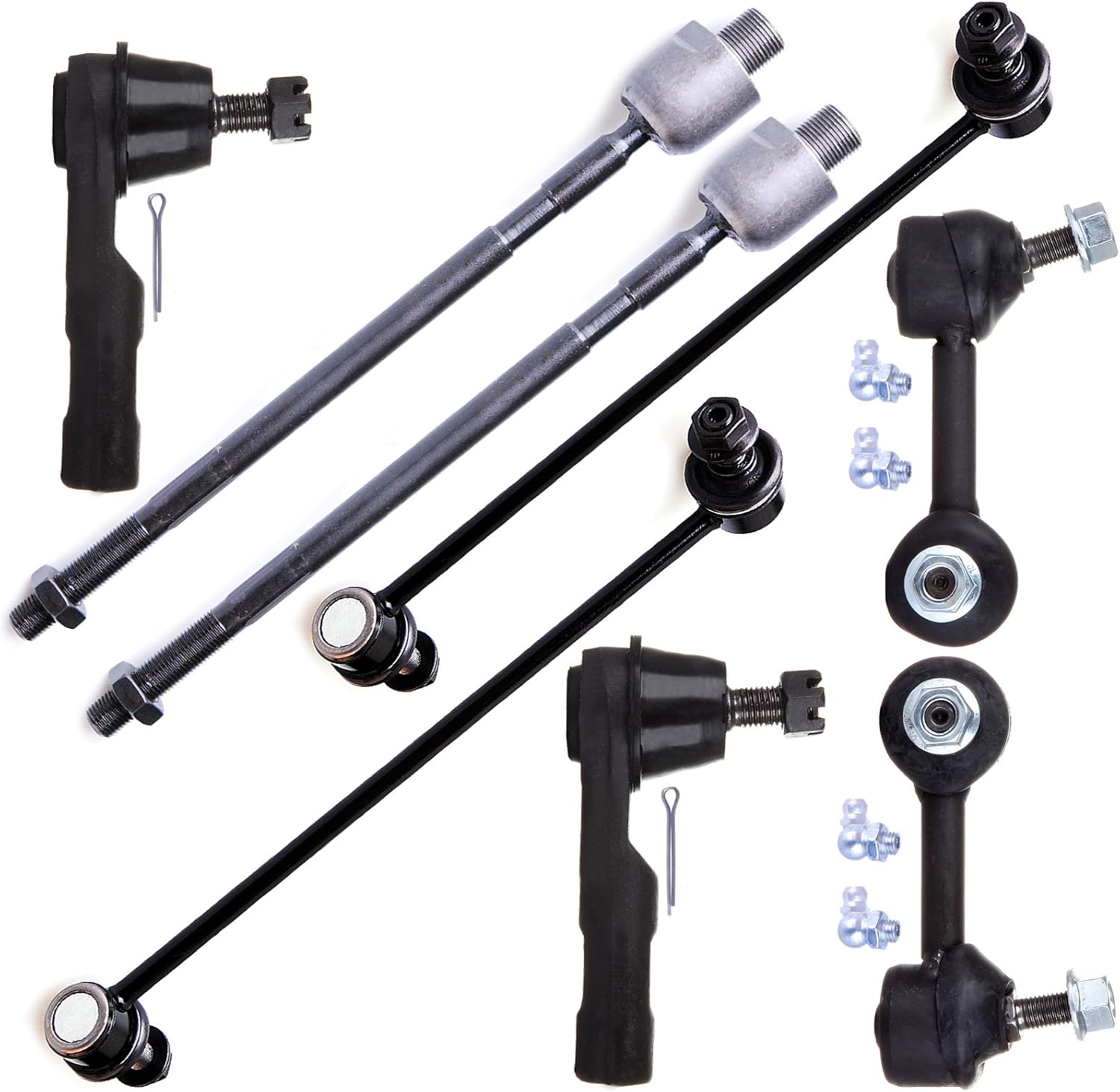 cciyu Front Rear Right Left Sway Bar End Link Outer Inner Tie Rod Ends (Inner - JAPAN MODEL ONLY) fit for 2007-2011 for Honda CR-V 8pcs Suspension Kit