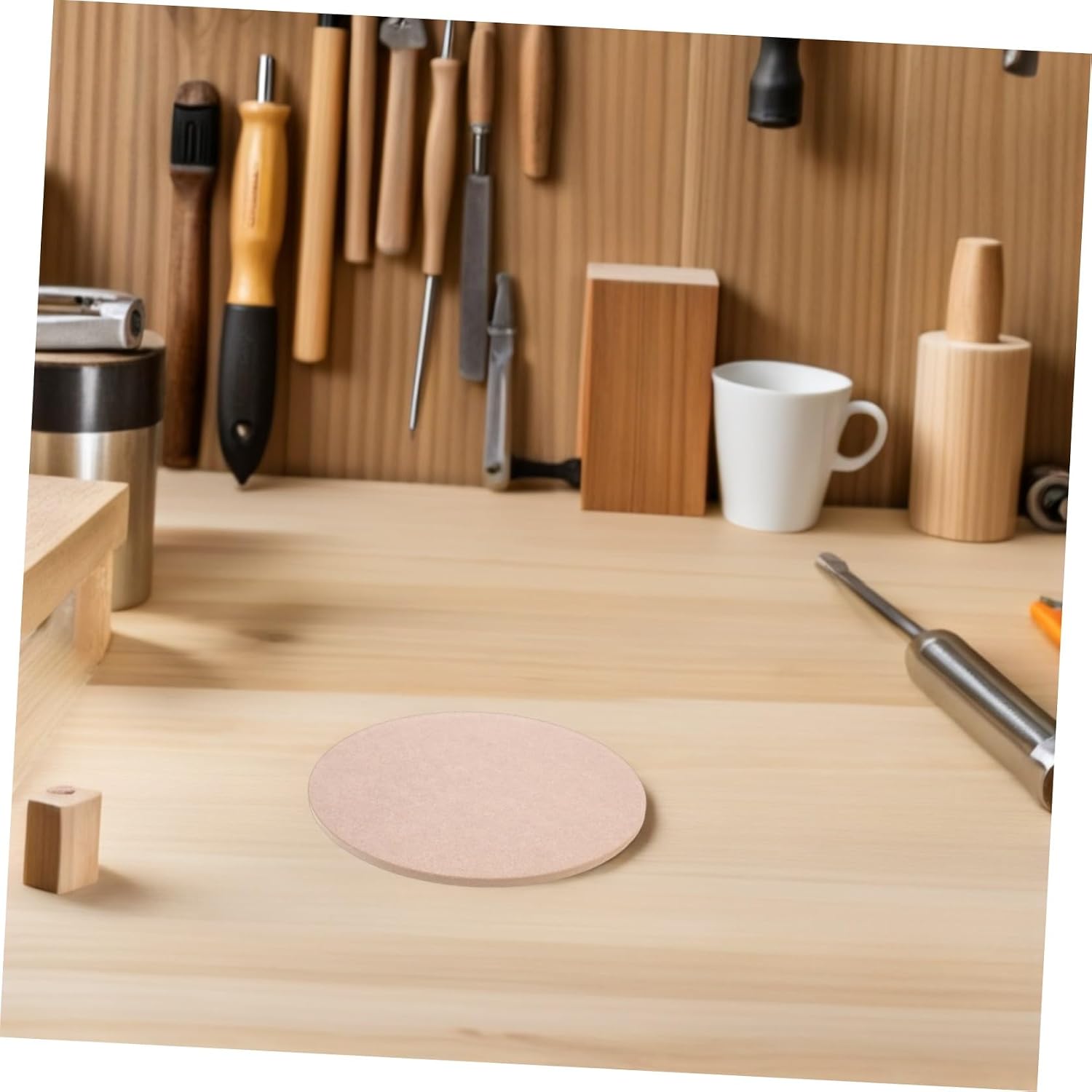 DOITOOL Pottery Wheel Bats Wooden Pottery Boards Ware Boards Dense Wood Clay Drying Base Plate