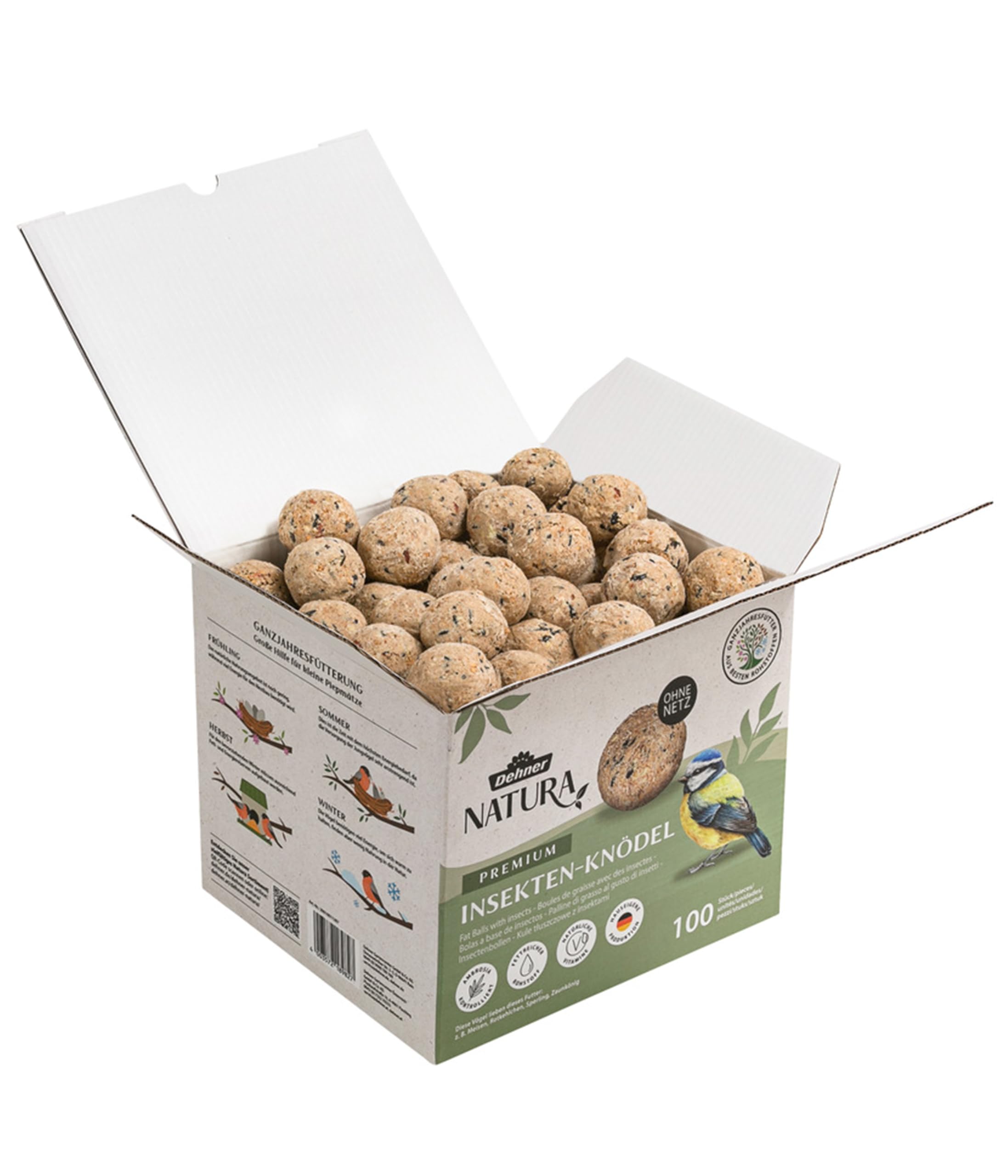 Dehner Natura palline di insetti senza rete per uccelli selvatici 100x90 g 9 kg