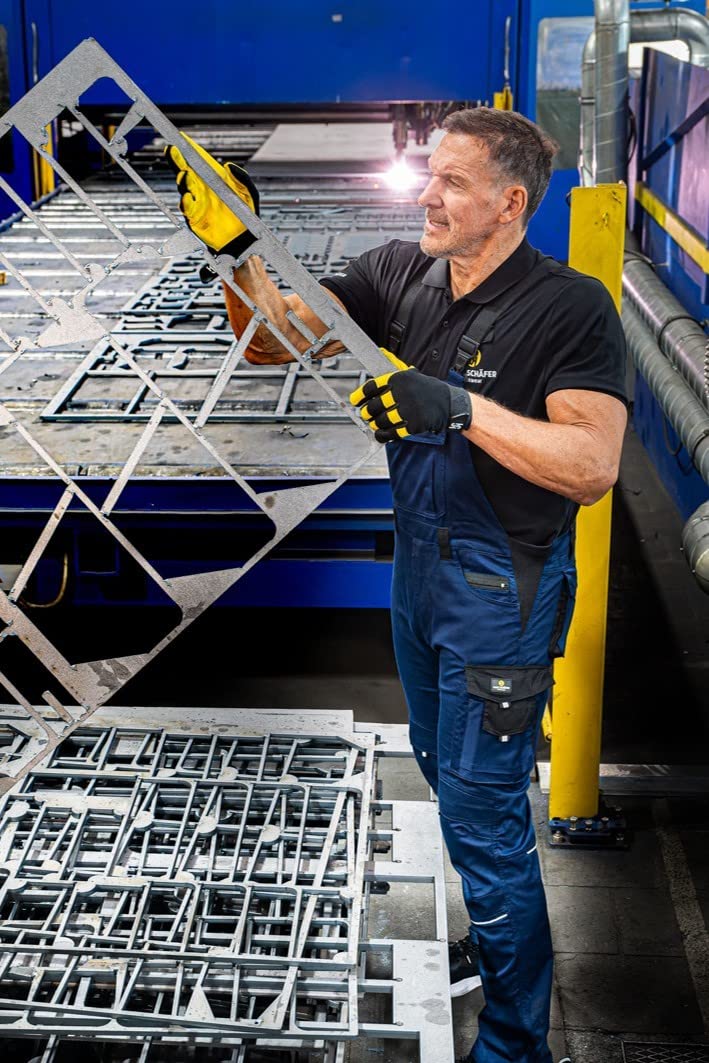 HSW Professional – Pantaloni da lavoro cargo da uomo – Salopette da Lavoro alla moda e leggeri con tasche al ginocchio – Navy, 48