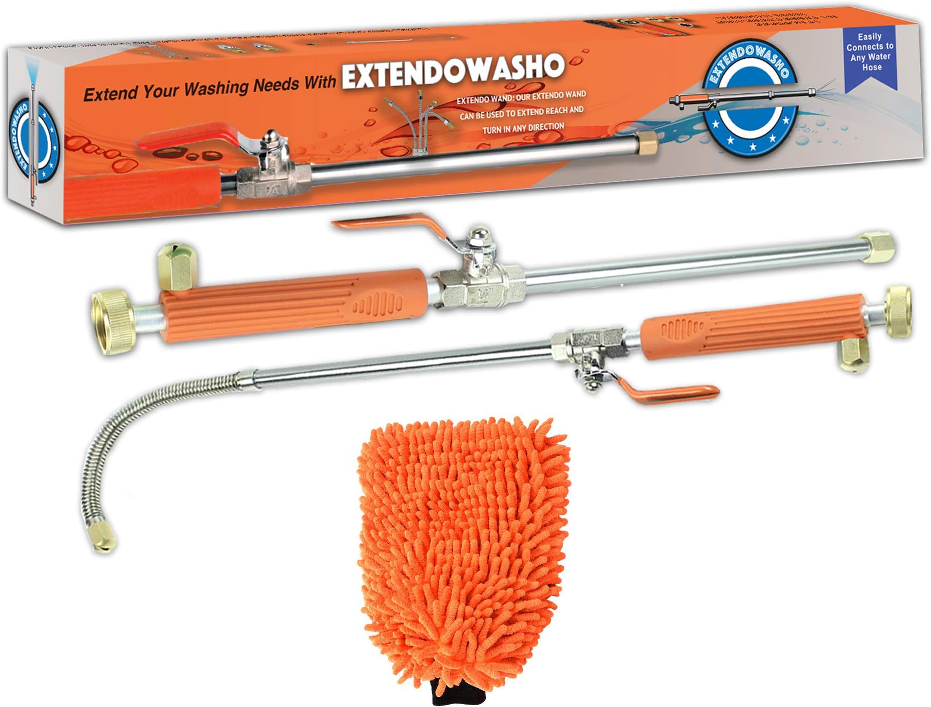Pressure Power Washer - Cleaning Water Cannon - Hydro Jet Washing Wand - Glass/Car/Garden/Patio Powerwasher - Flexible Extension Hose Wand - Window Cleaner - Hydroshot Pressure Washer