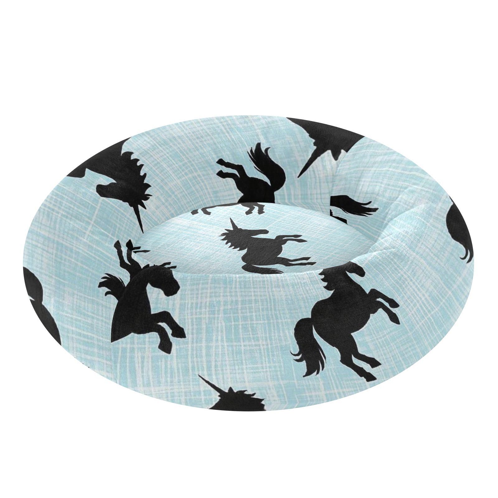 Lit pour chat licorne bleu XS - Coussin apaisant pour petit chaton anxieux