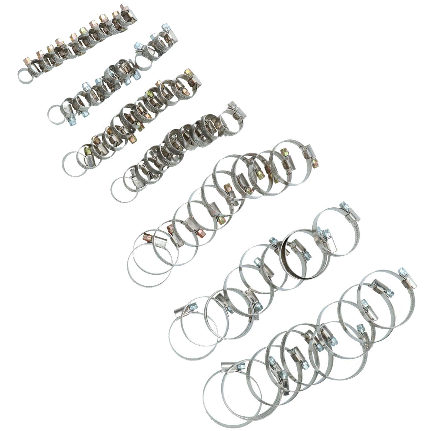Assorted Jubilee Hose Pipe Clamps Clips for Air Water Fuel Gas 8mm – 60mm 70pc