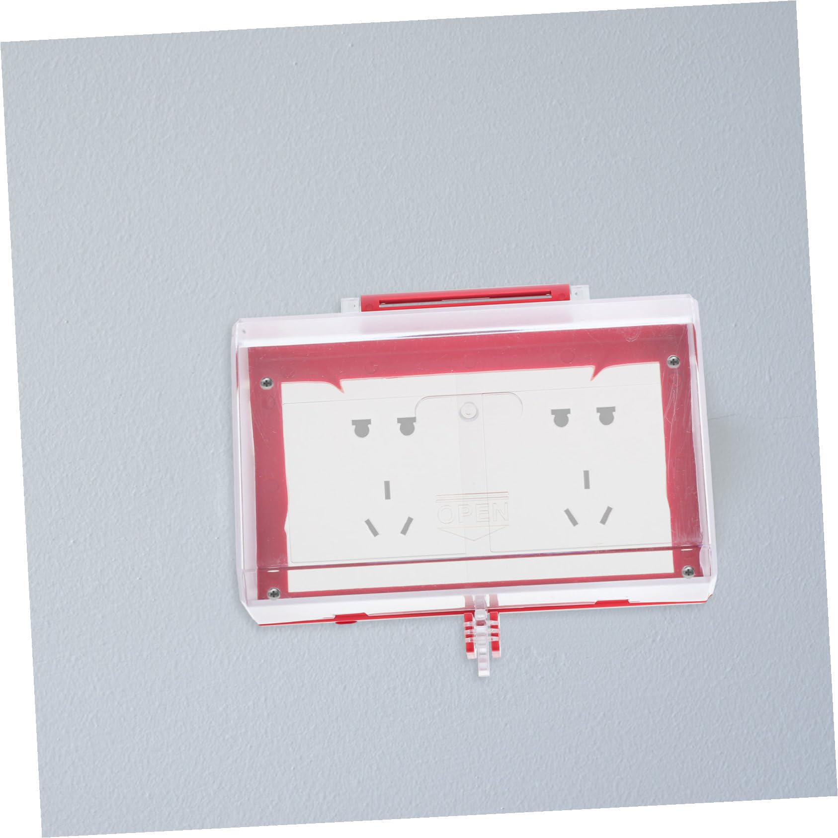 4 Stück Steckdosen Sicherheitsabdeckungen Auspc Transparente Abschließbare Schutzabdeckung für Wandsteckdosen im Innenbereich und Badezimmer