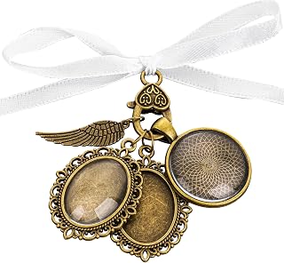 Wedding Bouquet Photo Charms Bouquet Charms for Wedding Memory Lacy Oval Bouquets Charm for Bridal Groom Engagement Birthday Gift