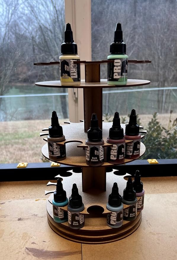 Amazon.com: GameCraft Miniatures Rotating Paint Rack - For 22ml Pro ...