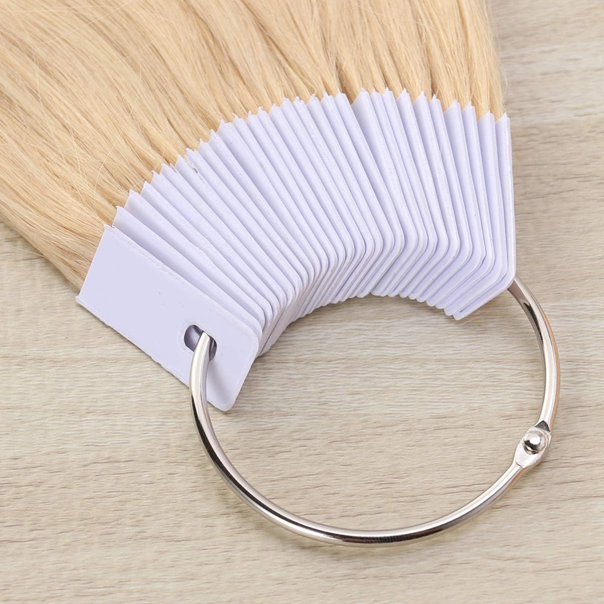 Lurrose 30pcs Hair Color DIY Hair Dyeing Practice Human Hair Training Rings Samples Hair Salon Supplies for Home Barber Shop 3 Degree Color - Image 3