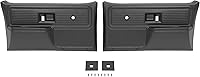 HECASA Black Inner Door Panels for 1977-1980 Chevy GMC Truck - Durable Soundproof Pair, Easy Bolt-On Install