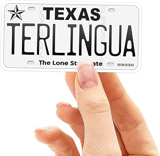 Texas License Plate Decal - Choose from 50+ TX Cities - Texas Bumper Sticker for Car - Houston Austin Dallas San Antonio Decals for Hydroflask (Terlingua)