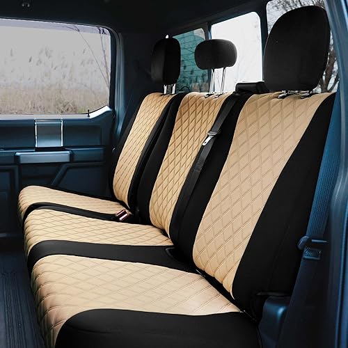 Miniatura 4 de FH Group Fundas de asiento de automóvil personalizadas para Ford F-150 XLT 2015 - 2024, Lariat, Raptor y Ford F-250 F-350 F-450 2017-2022 con