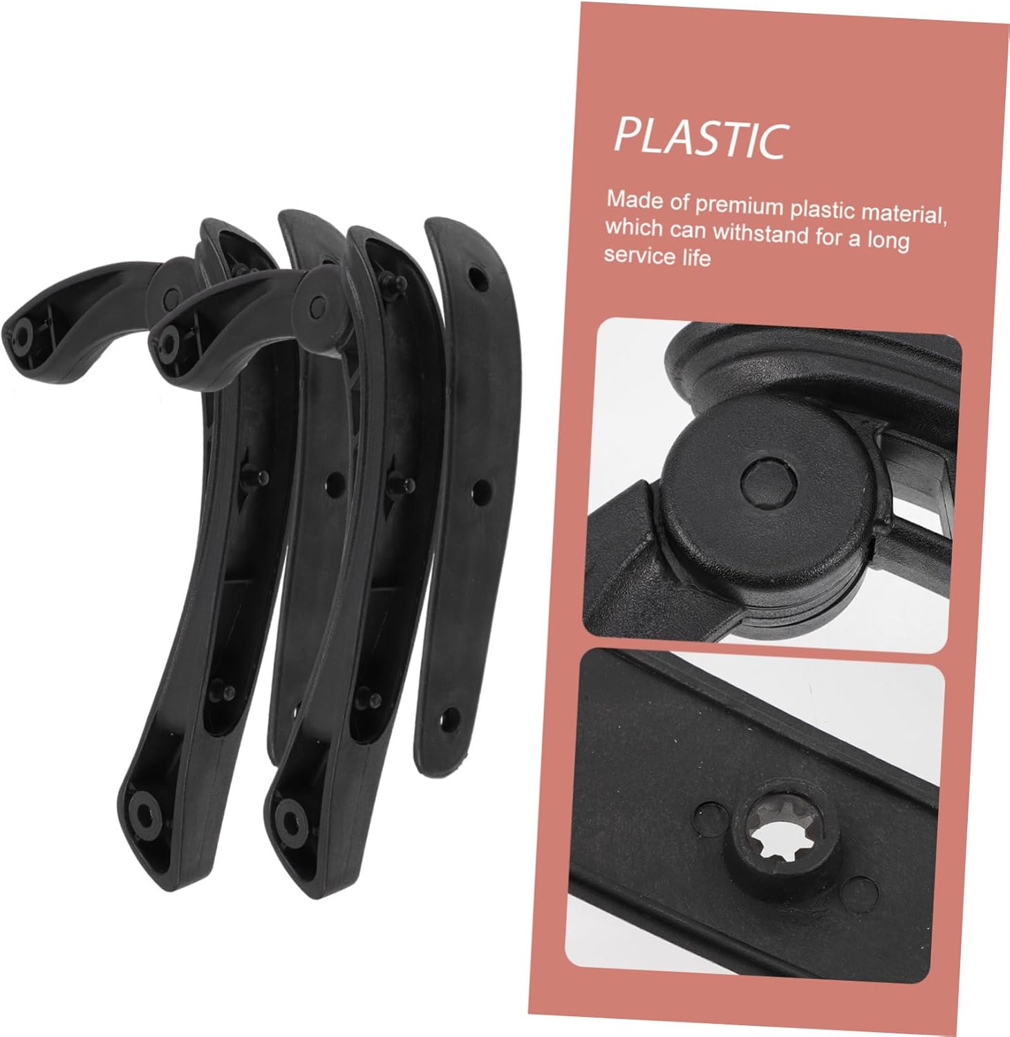 2Pcs Office Chair Arm Rests Replacement Parts Sturdy Contoured Armrest for Computer Desk Chairs Daily Use Comfortable Grip and Injury Protection