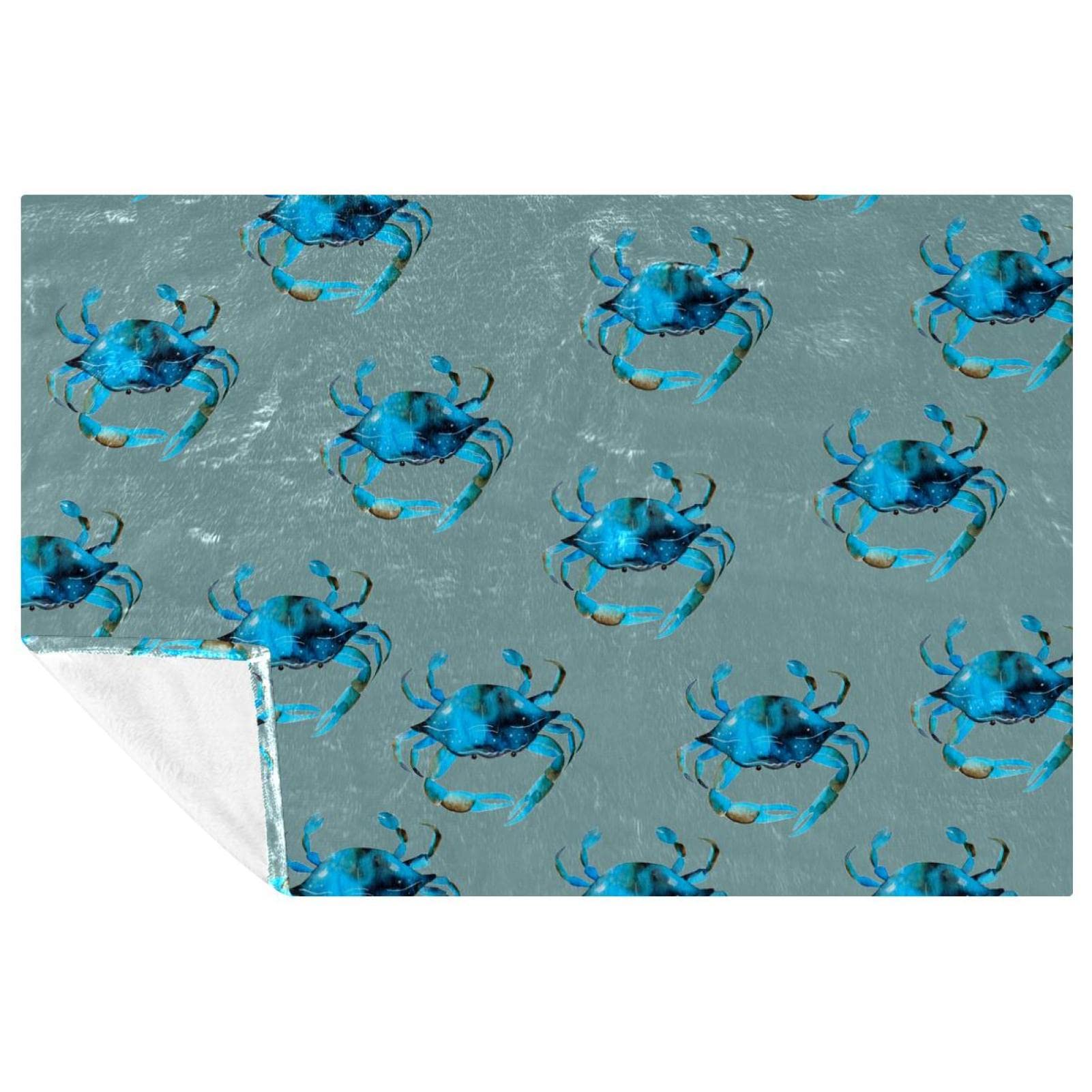 Couverture de pique-nique crabe bleu douce pour vos campings en plein air 150x100