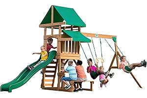 Bristol Point Wooden Swing Set: A Cedarwood Paradise for Your Backyard
