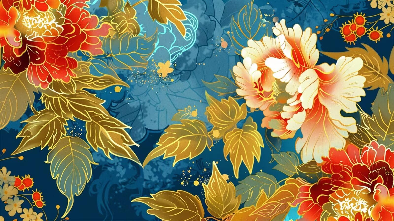 Dipingere con i Numeri Adulti, Batik Kit di Pittura Acrilica Fai-da-Te per Adulti Principianti, 160x90cm Paint by Numbers Adulti/Bambini con Pennelli Pittura a Pigmento Acrilico, Senza Cornice (Fiore)