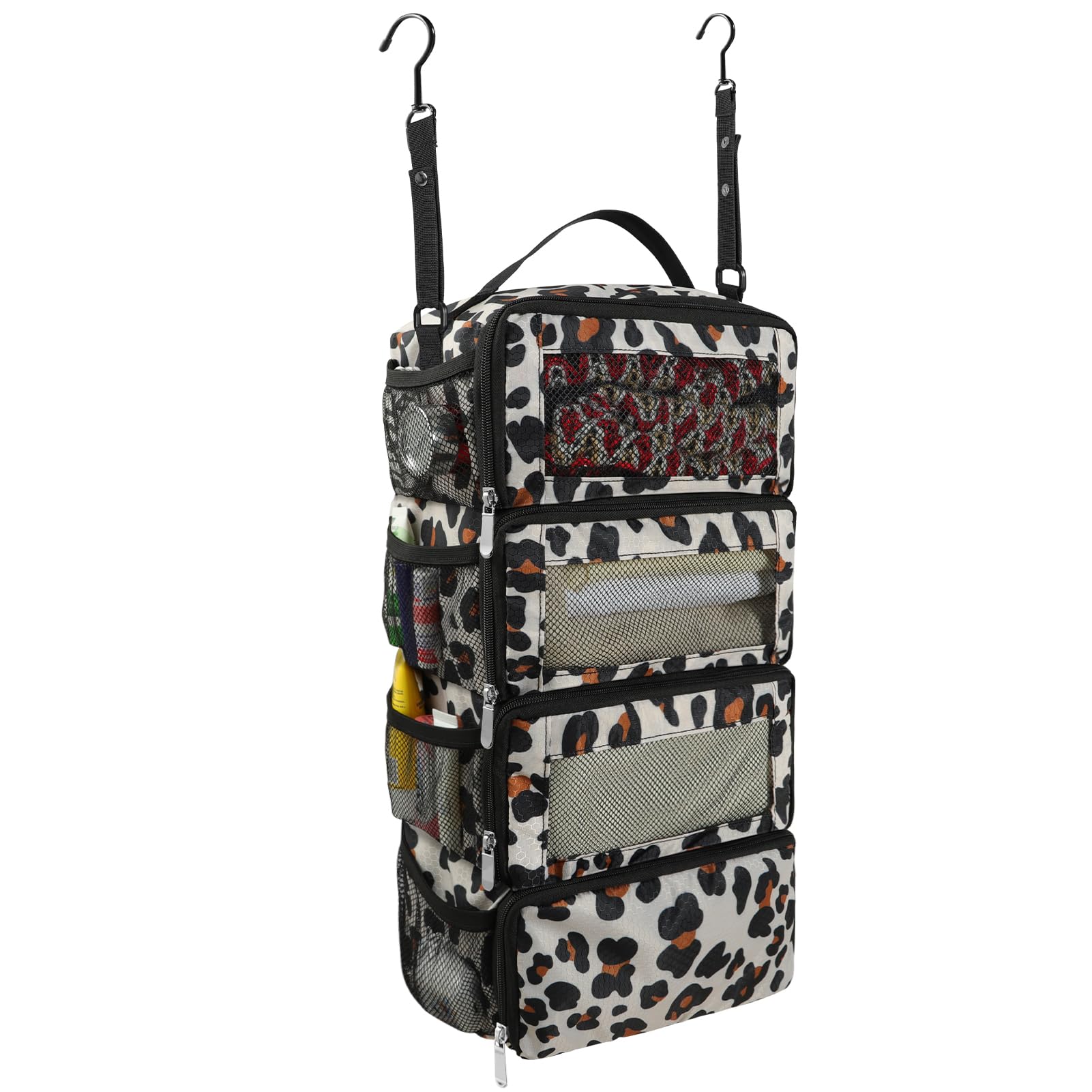 Olosar Suitcase Organizer, Travel Luggage Organizer Portable Hanging Travel Shelves Collapsible Hanging Packing Cubes for Carry on Suitcase