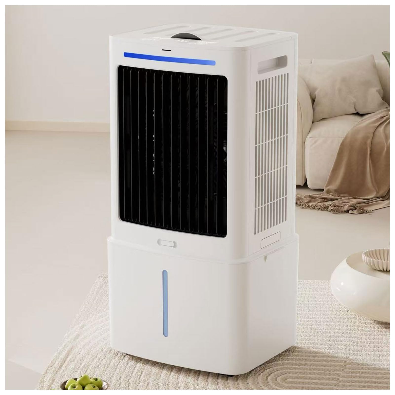 Portable Air Conditioner with 25L Tank, Evaporative Air Cooler with Remote, 3-Speed, 12H Timer, Ice Packs, for Bedroom Garage Patio Outdoor