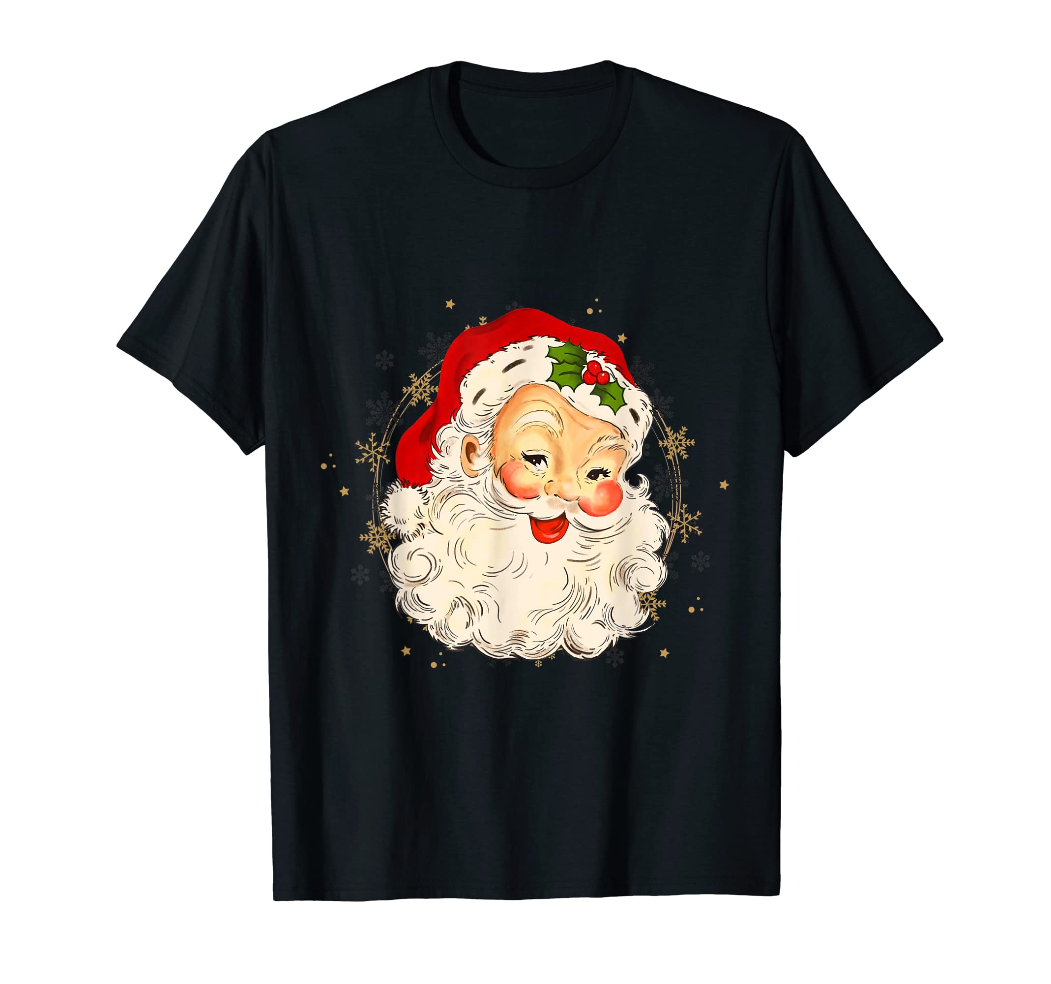 Retro Vintage Christmas in July Santa ClausRetro Vintage Christmas in July I Believe in Santa Claus T-Shirt
