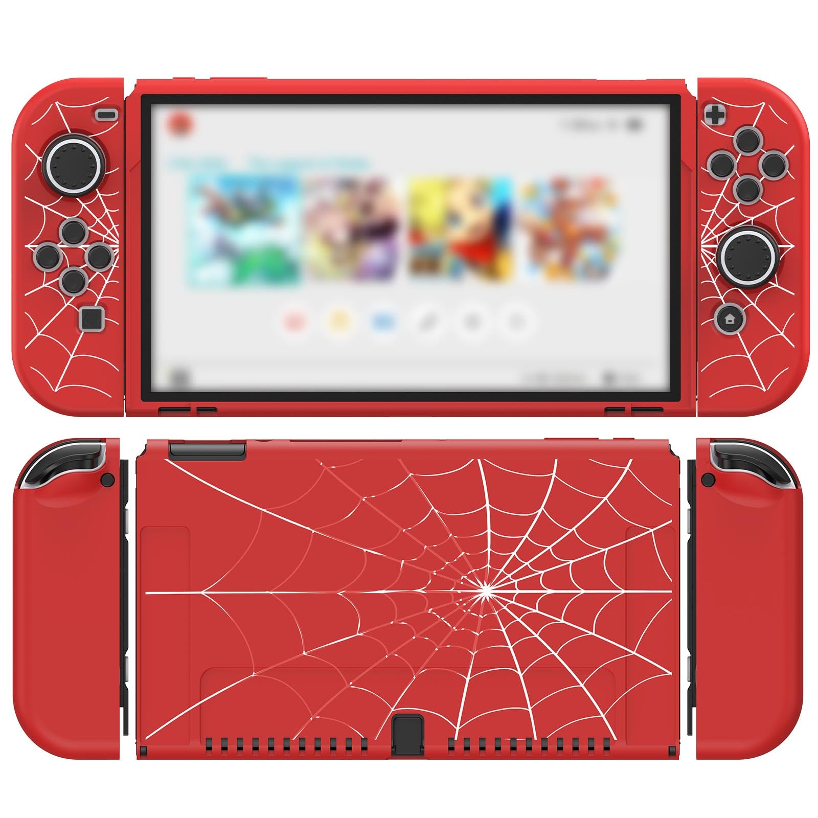 Textured Grip Protective Case Compatible with Nintendo Switch 2 (2025) – Cute Pink Strawberry Design, Matte Shockproof TPU Shell with Anti-Slip Handles, Ergonomic & Comfort Slim Back Cover — view 10