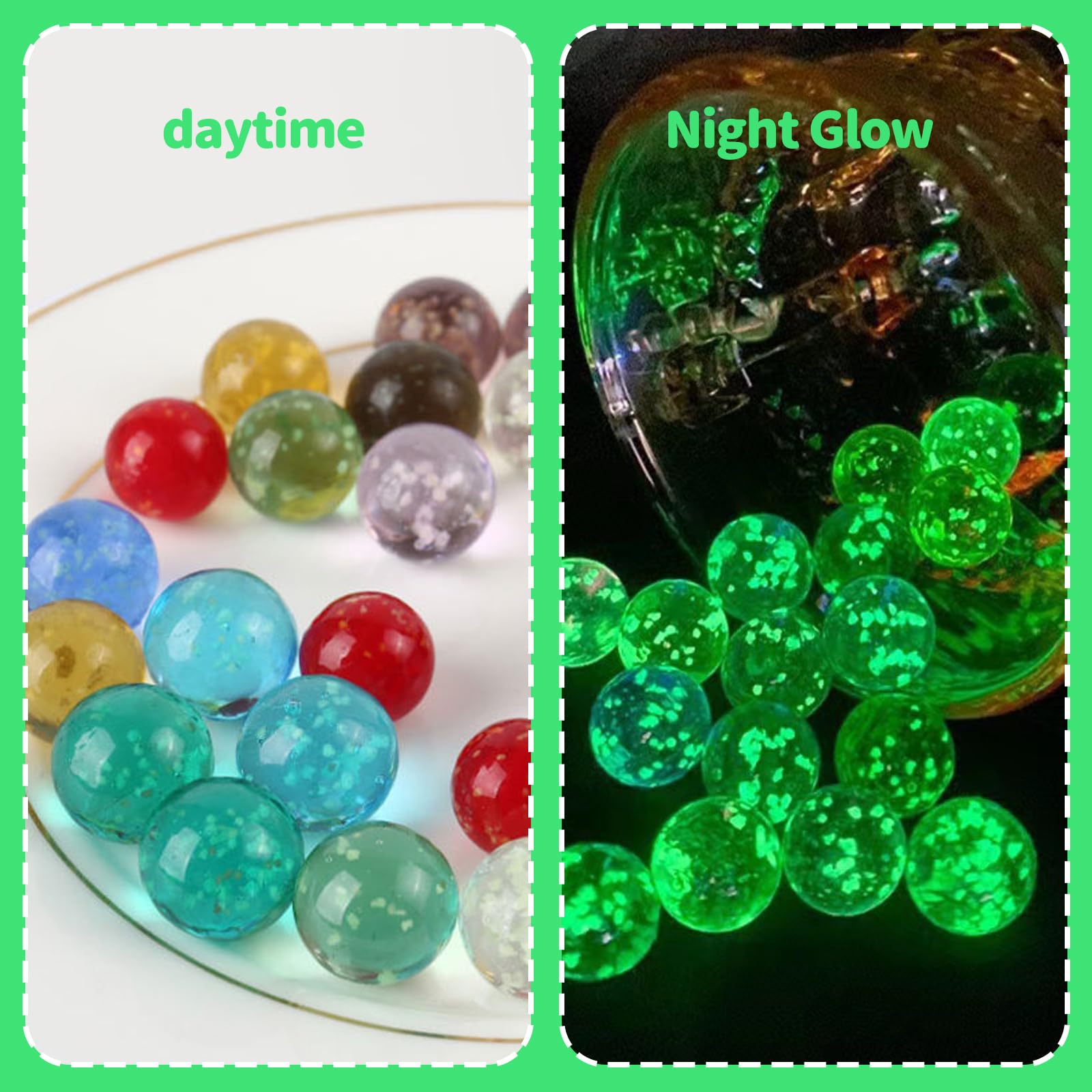 10 Biglie Di Vetro Luminose Viola 12mm – Senza Foro, Per Decorazioni, Giochi Bambini E Fai Da Te
