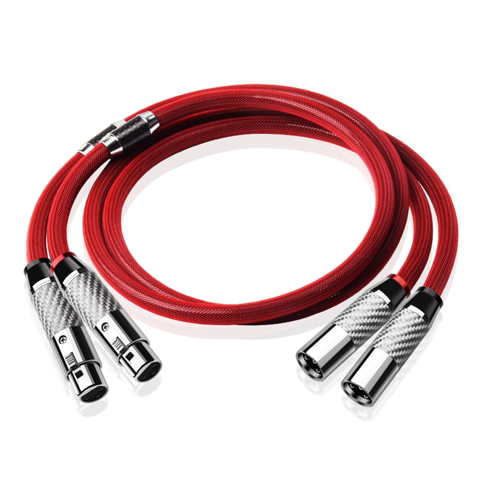 RITMI HIFI Pure Sliver 2XLR kabel 3-pinowy XLR wtyczka wzmacniacz odtwarzacz CD DVD Interconnect kabel audio (kolor: czysty srebrny xlr, długość: 5 m)