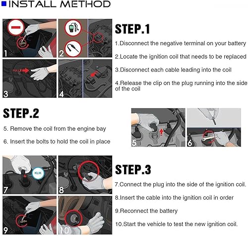 Miniatura 5 de Paquete de 2 bobinas de encendido compatibles con Nissan X-Trail 2002-2013 Altima Sentra 02-06 I4 2.5L