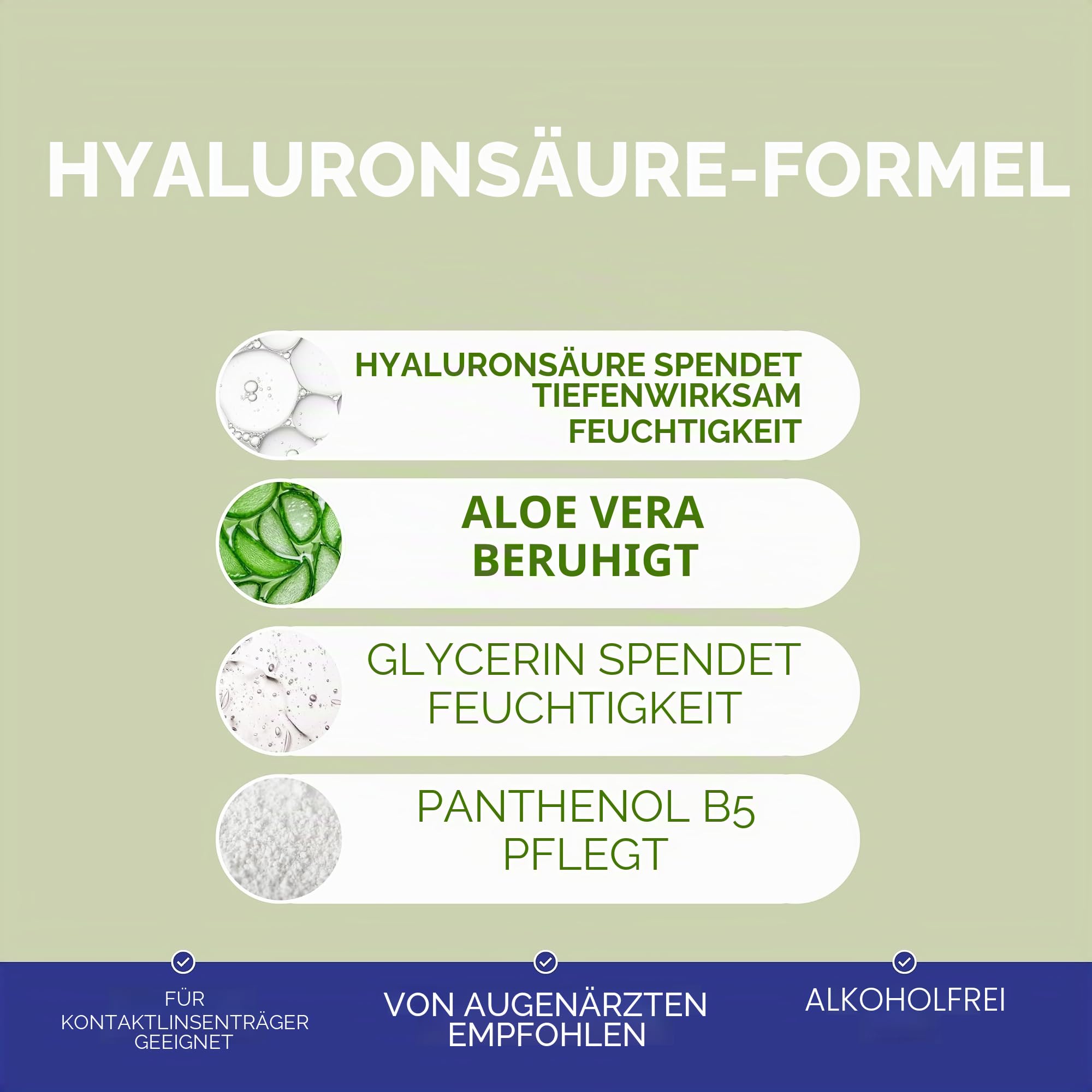 NOVEHA Augenlidtücher - Für zarte Wimpern und Augenlider - Mit Hyaluronsäure, Kamille und Aloe Vera - Einzeln verpackte, vorbefeuchtete Pads (60 Tücher)