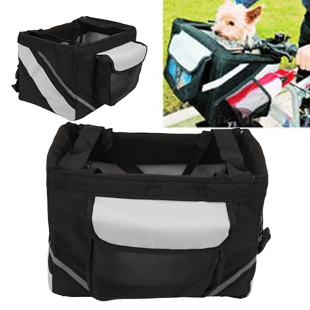 Foto 2 de 8 de FOLOSAFENAR Transportín para Mascotas ,Resistente Al Desgaste ,Fácil de Desmontar ,Cesta de Bicicleta para s…