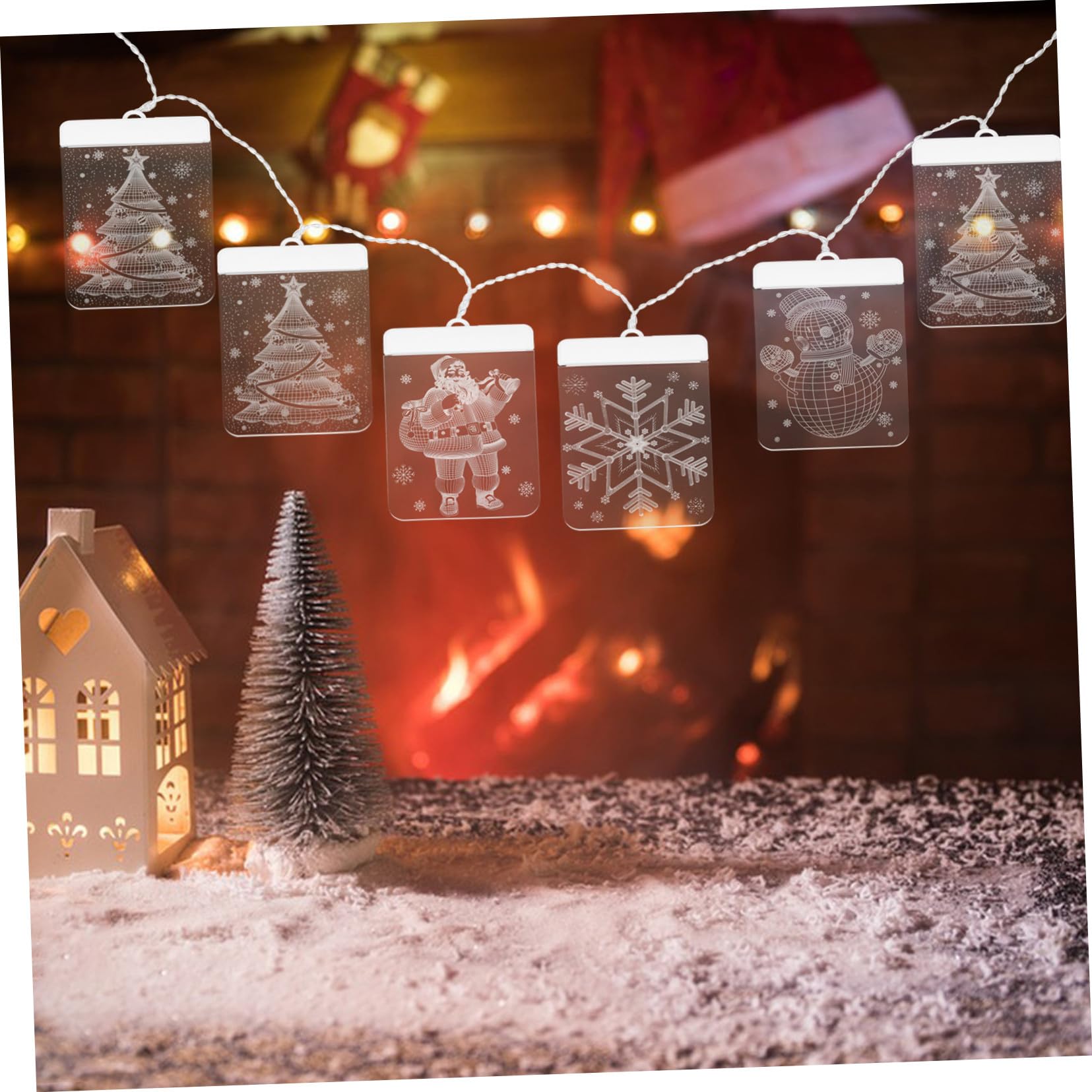 Rideau Lumineux LED Flocons et Bonhomme de Guirlande Rideau de Fenêtre avec Télécommande Lumière Chaude pour Décoration Intérieure de Noël Ambiance Festive pour Vitrines et