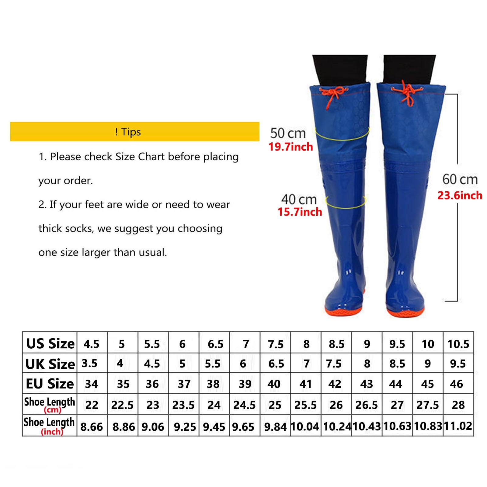 Hip Waders Wodery Wędkarskie Na Muchę Wodery PVC Wodoodporne Wodery, Buty Do Brodzenia Na Zewnątrz, Staw, Farma, Myśliwskie, Dla Mężczyzn I Kobiet