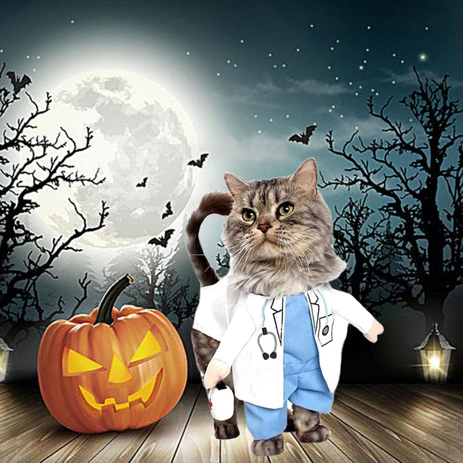 Disfraz De Doctor Para Perros Y Gatos - Traje Veterinario Divertido Para Halloween Y Fiestas, Efecto 3D