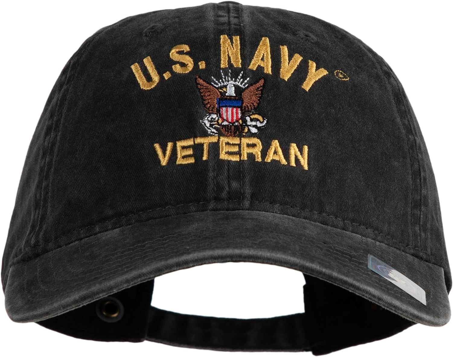 e4Hats.com US Navy Veteran Military Embroidered Washed Cap