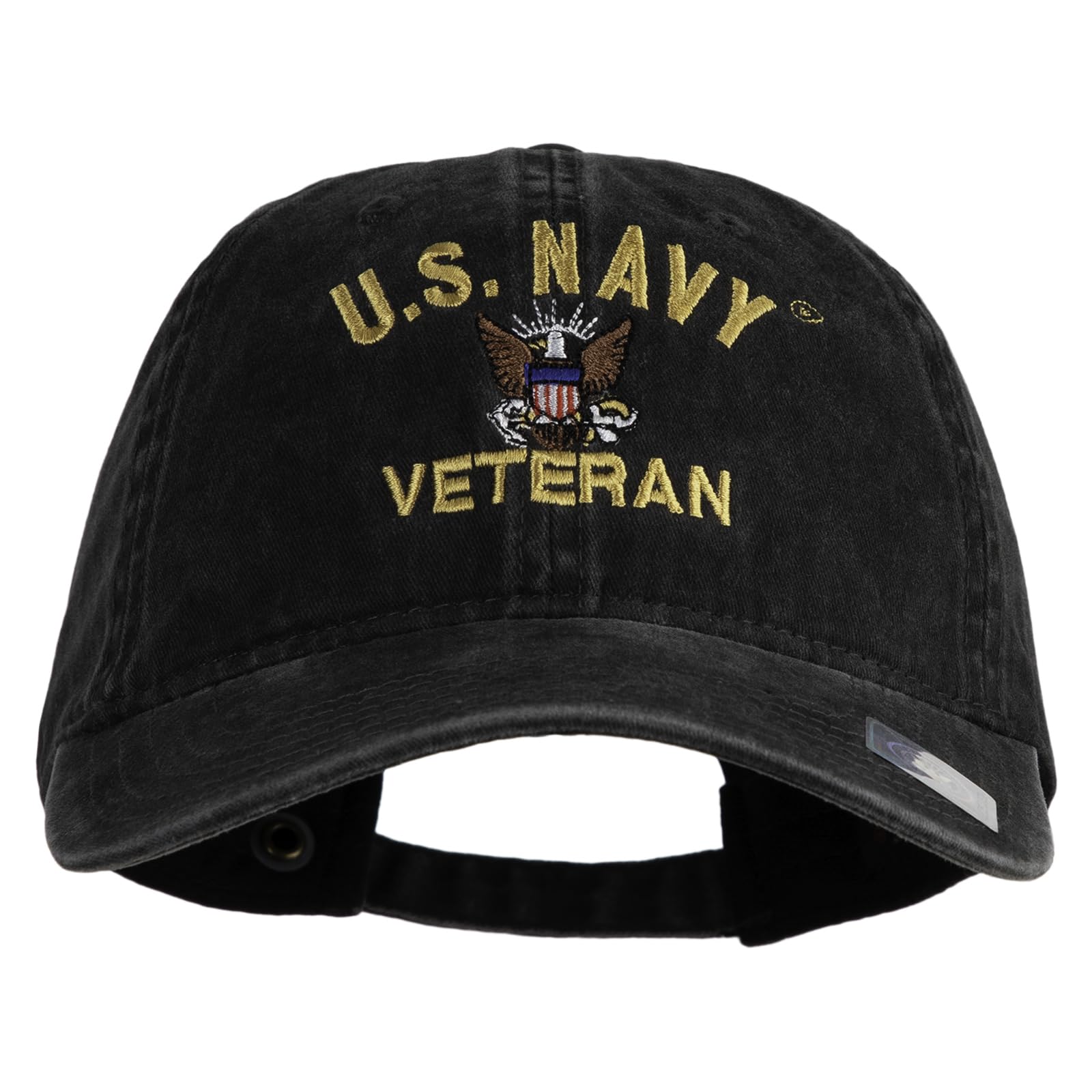 e4Hats.com US Navy Veteran Military Embroidered Washed Cap