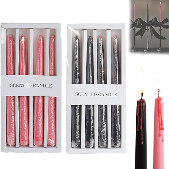 Ugalqan Bleeding Taper Candles, Halloween Bleeding Taper