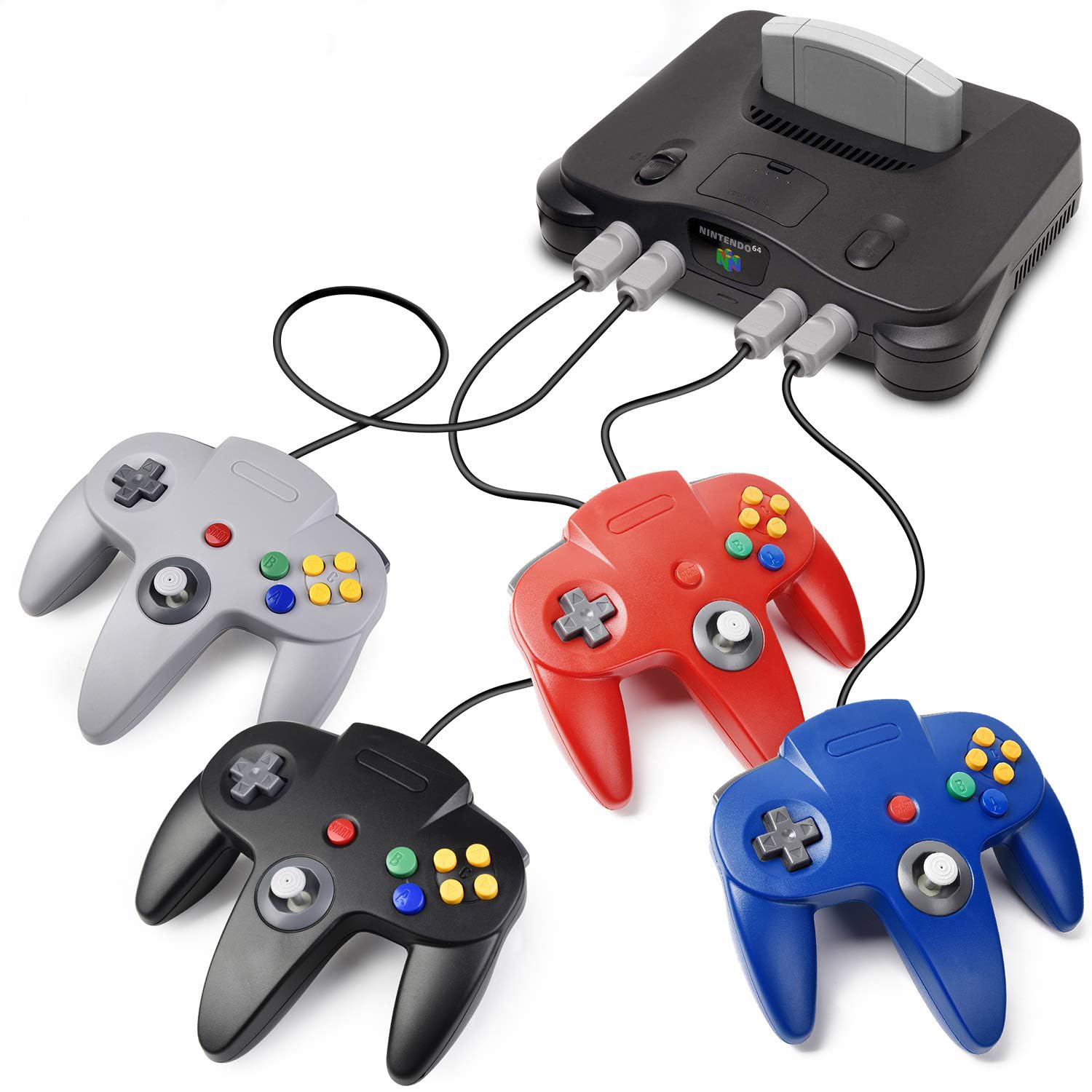 miadore Controller classico N64,Plug & Play,controller gamepad con telecomando cablato N64 retrò compatibile con console N64 (grigio)