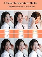 Vista 7 de Trípode para selfie stick con control remoto inalámbrico, trípode para selfie stick de 46 pulgadas con luz de relleno LED, para iPhone 16/15/14/14