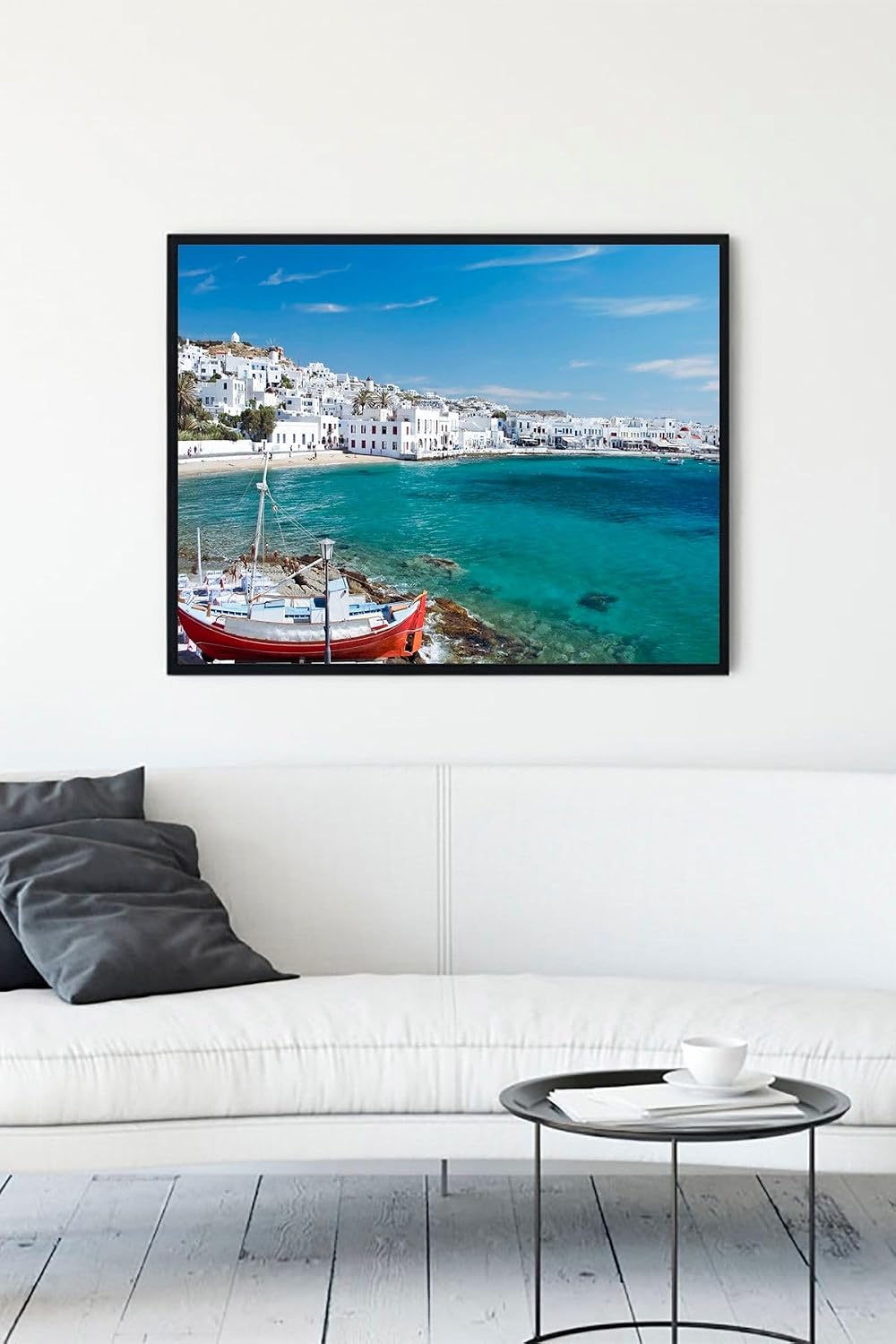 Postermanya (pster14002) Yunan Adaları Manzara Çerçeveli Tablo 2 (30 X 40cm)