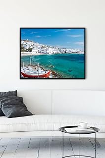 Postermanya (pster14002) Yunan Adaları Manzara Çerçeveli Tablo 2 (30 X 40cm)