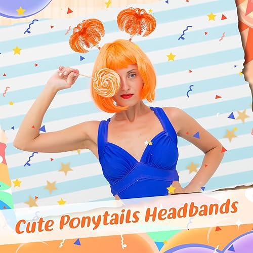 Miniatura 10 de Jexine 12 piezas de colas de caballo envueltas en oropel para la cabeza, plumas, cabeza Bopper para mujeres y niñas, accesorios de disfraz para el