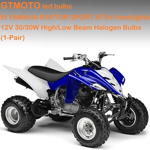Miniatura 7 de GTMOTO Faros delanteros LED Yamaha Grizzly Raptor Banshee 350, bombillas 4KB-84314-01-00, potente LED blanco brillante P15D reemplazar directamente