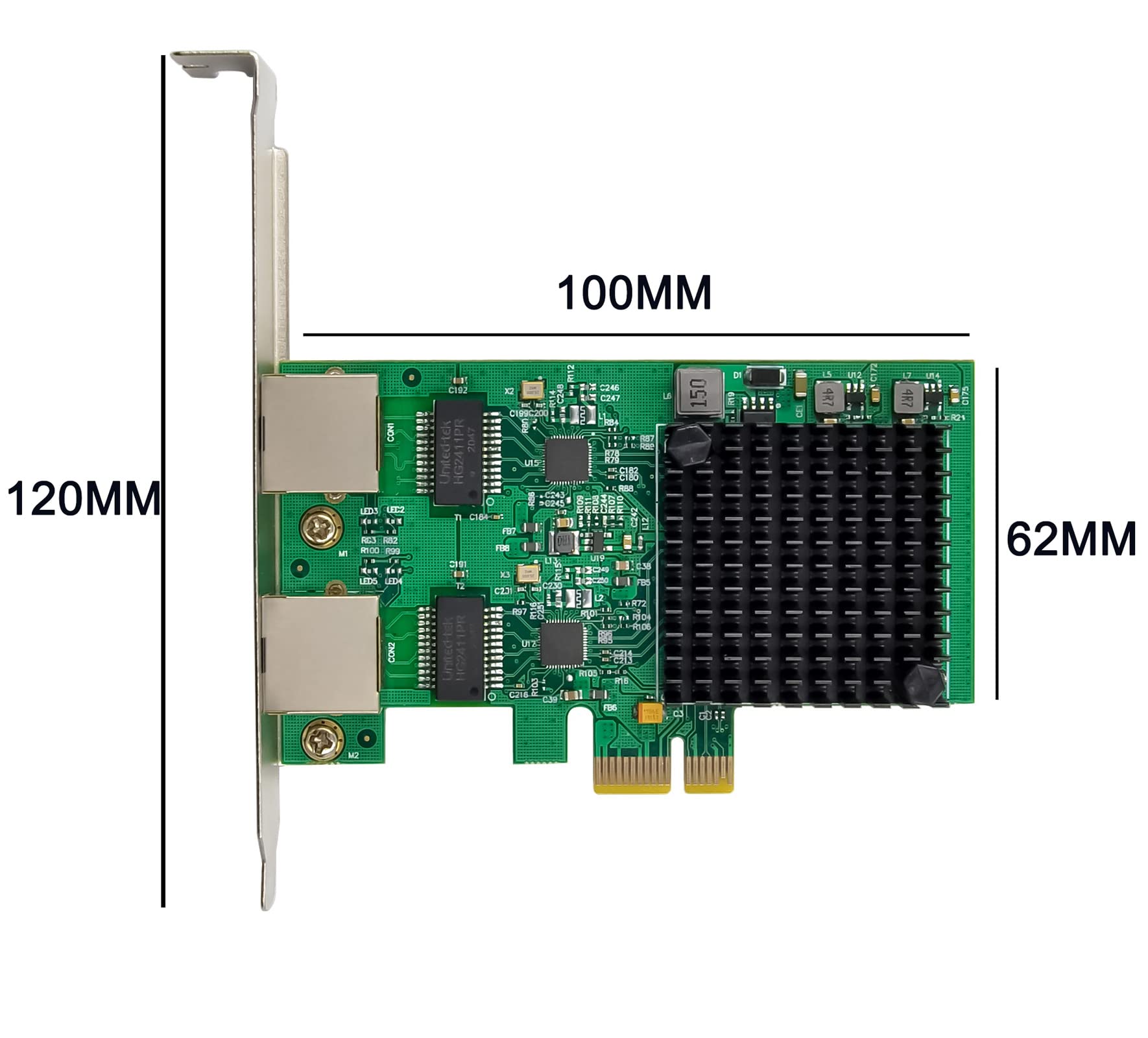 Scheda di rete PCIe RTL8125B 2.5GBase-T a doppia porta 2500/1000/100Mbps PCI Express Gigabit Ethernet Scheda NIC Controller LAN RJ45